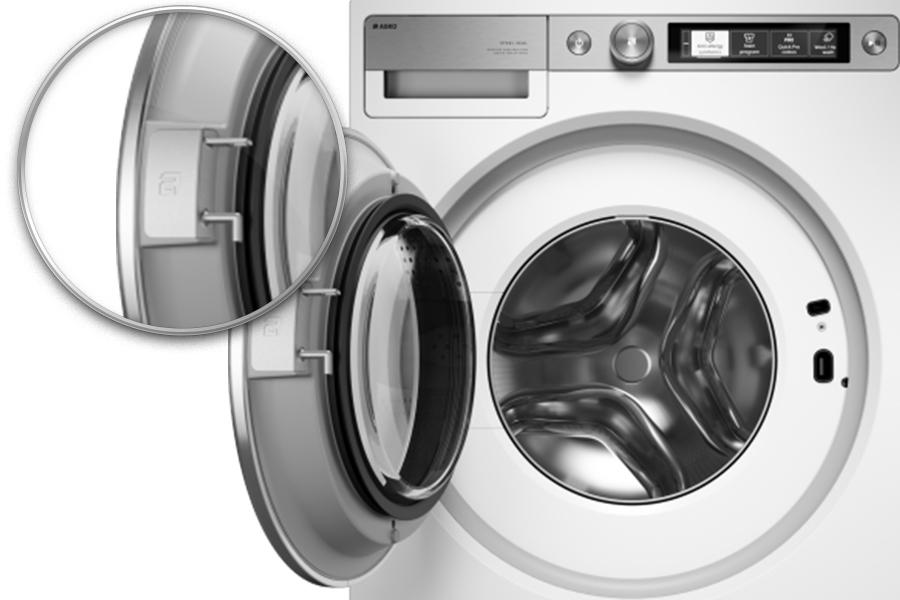 Моторизованный дверной замок системы Quattro Construction™ 2.0 в стиральной машины Asko