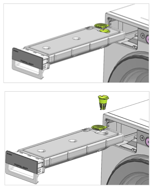 фото водяной фильтр для пара и функции самоочистки в сушильных машинах ASKO
