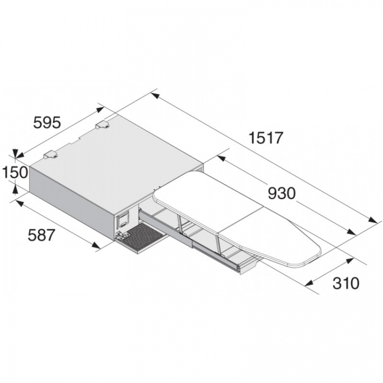 Выдвижная гладильная доска Asko HI1153T