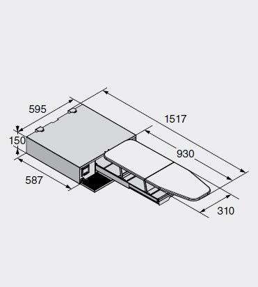 Выдвижная гладильная доска Asko HI1153W