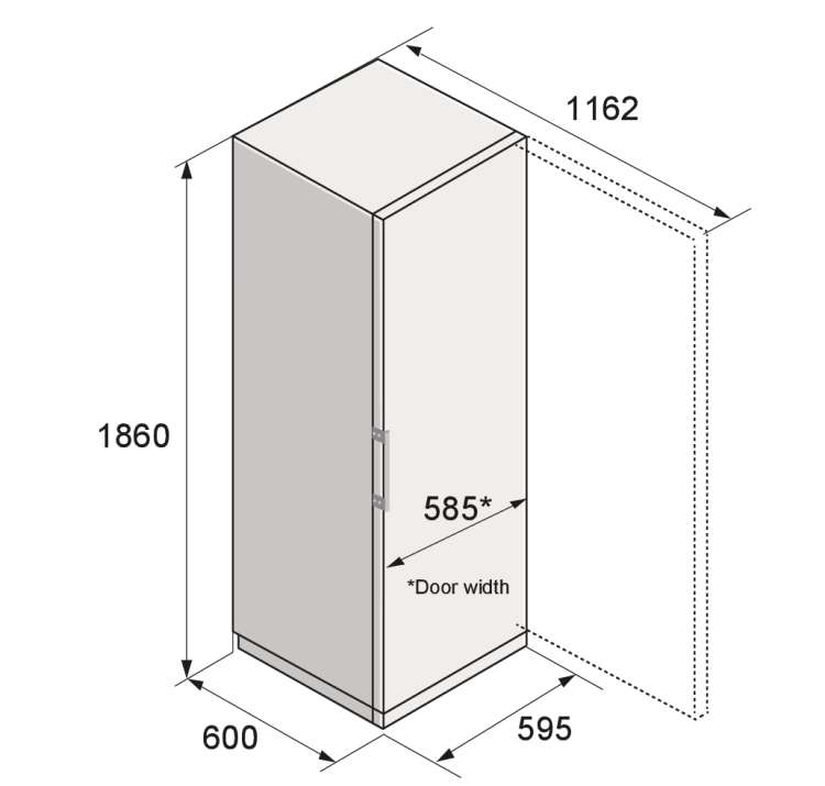 Отдельностоящий холодильник Asko RFR586KNCS1