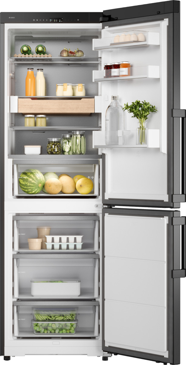 Отдельностоящий комбинированный холодильник Asko RFC586KNBB1