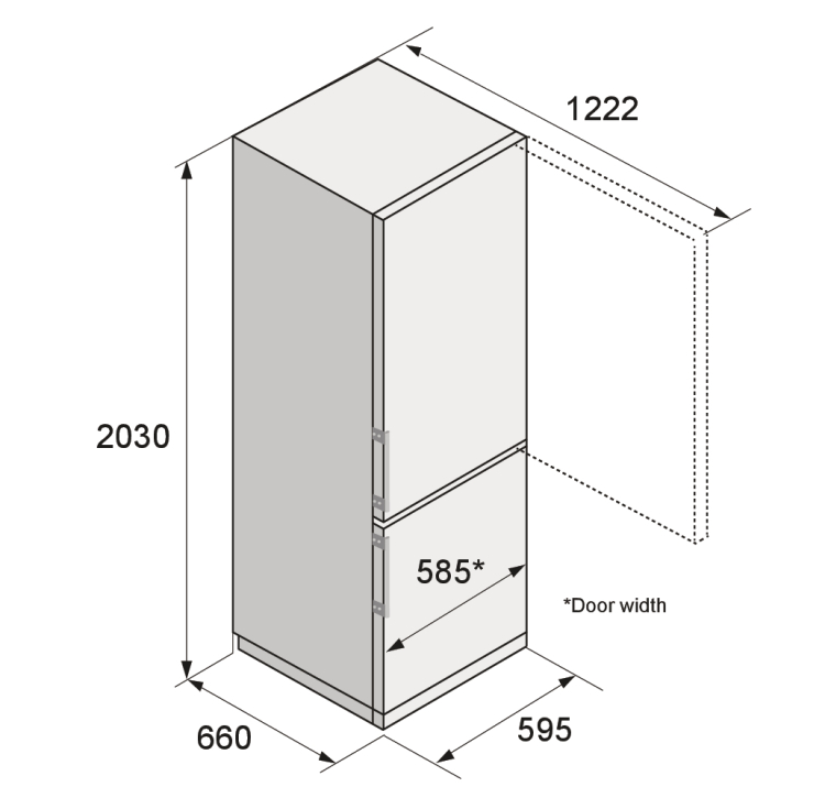 Отдельностоящий комбинированный холодильник Asko RFC526RNBB1