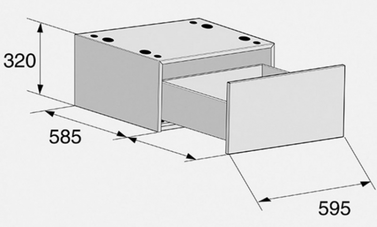 Напольный ящик с выдвижной полкой Asko HPS5323W