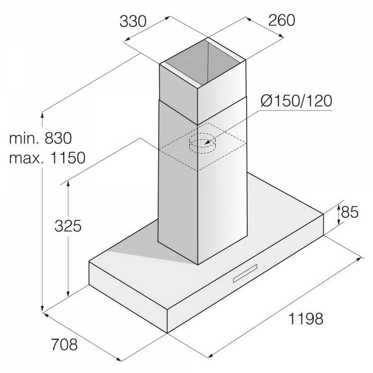 Островная вытяжка Asko CI41230G
