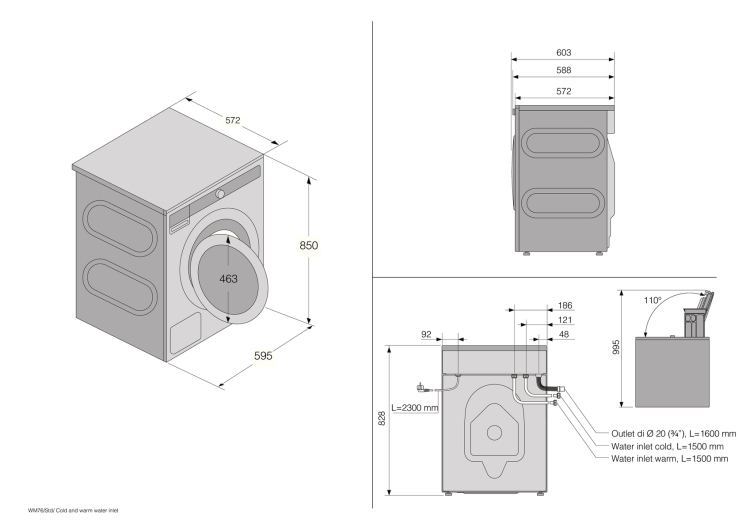 Стиральная и сушильная машина Asko Style Plus в колонну комплект №2: W7096XW + T709HUW + HI150W