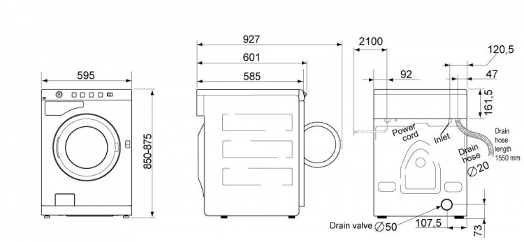 Профессиональная стиральная машина Asko WMC643PG Сливной насос