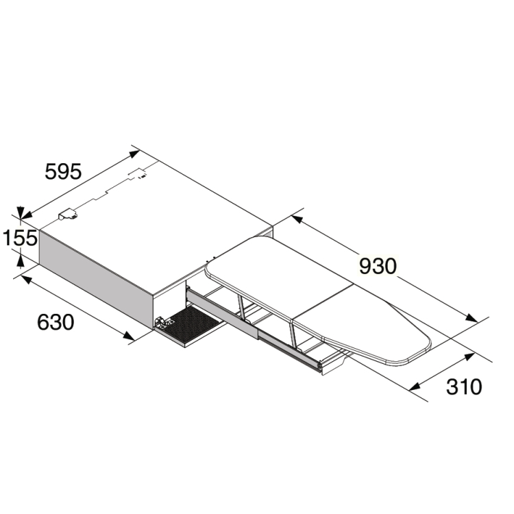 Стиральная и сушильная машина Asko Logic в колонну с выдвижной гладильной доской комплект №20: W3096RW + T309HCW + HI150W