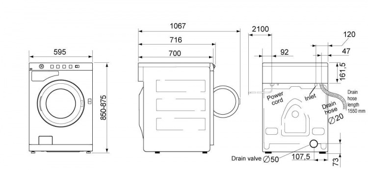 Профессиональная стиральная машина Asko WMC844VG Сливной клапан