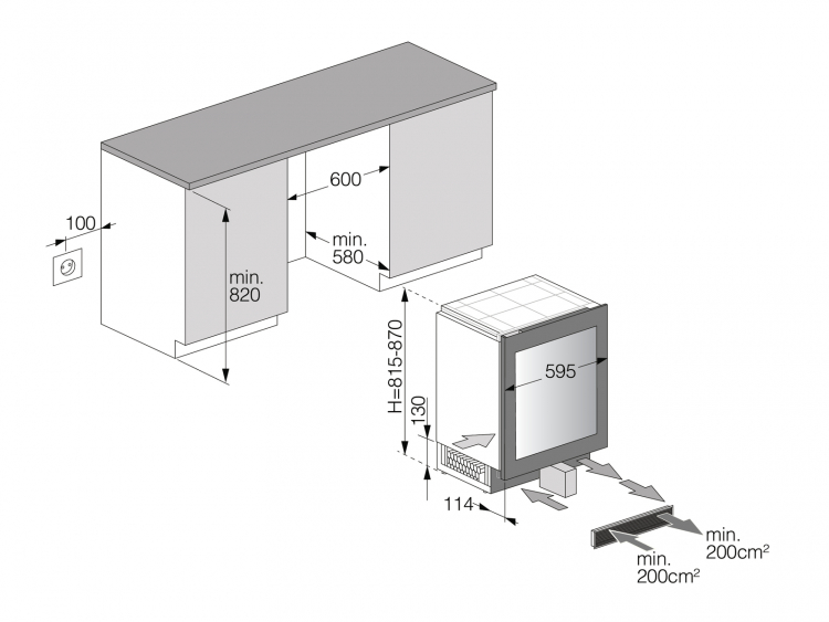 Винный климатический шкаф WCN25842G