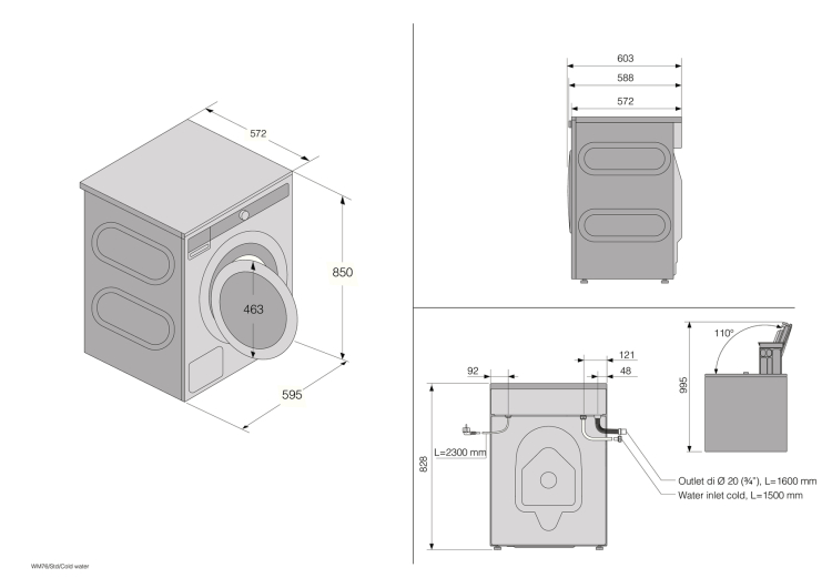 Домашняя прачечная Asko Classic комплект №16: W1094W + T108HW + HP320W - 2 шт
