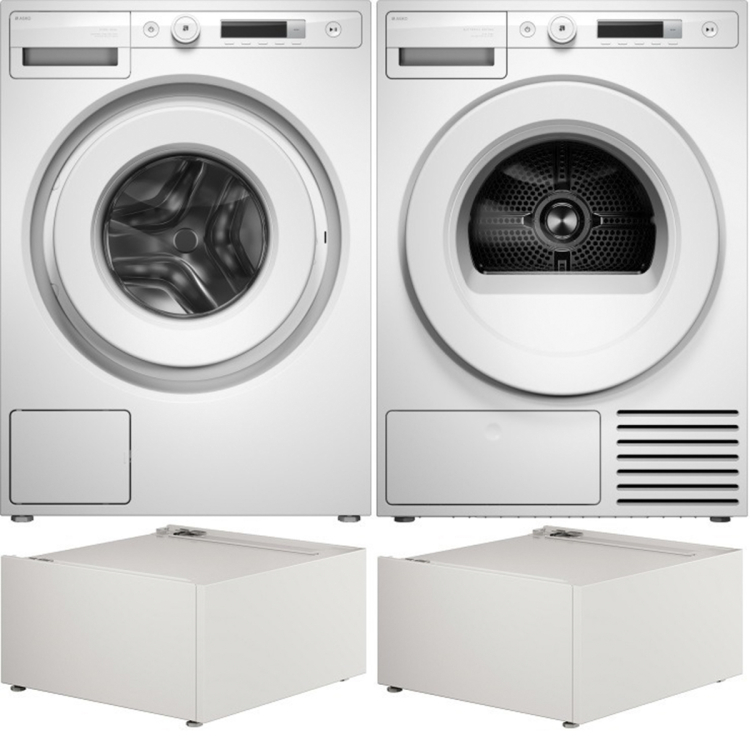 Домашняя прачечная Asko Classic комплект №16:стиральная машина W1094W + сушильная машина T108HBW + выдвижные ящики HP320W - 2 шт