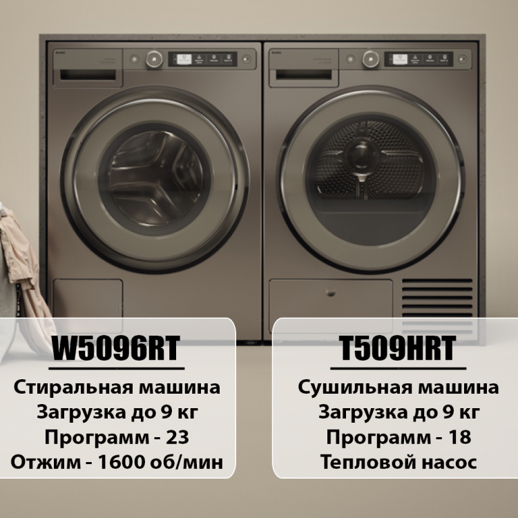 Стиральная и сушильная машина Asko Style комплект №9: W5096RT + T509HRT