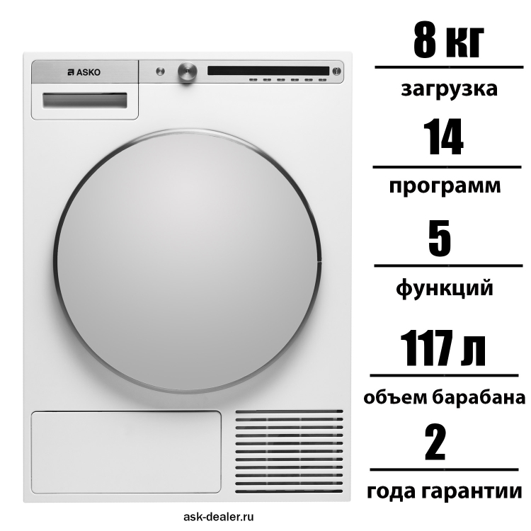 Сушильная машина Asko TDC1781H.W.Р