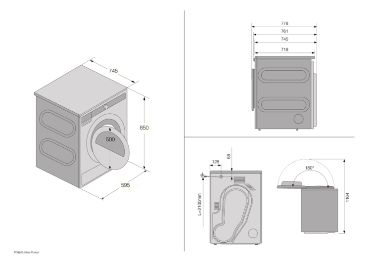 Домашняя прачечная Asko Style комплект №12: W5114RXLW + T510HRXLW.P + DC7774 V.W
