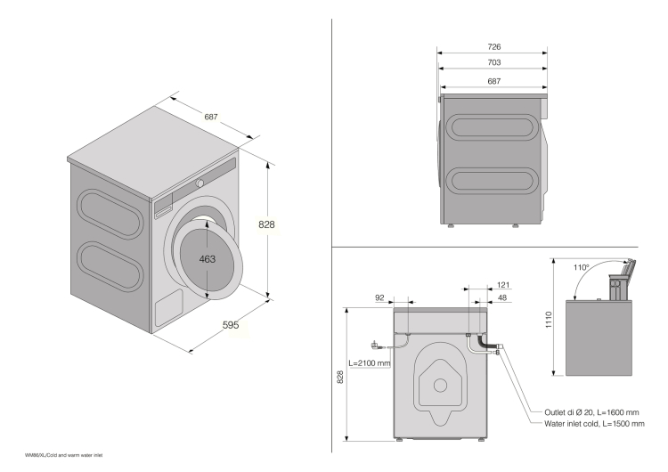 Домашняя прачечная Asko Style комплект №14: W5114RXLW + T510HRXLW.P + DC7784V.W + HI150W