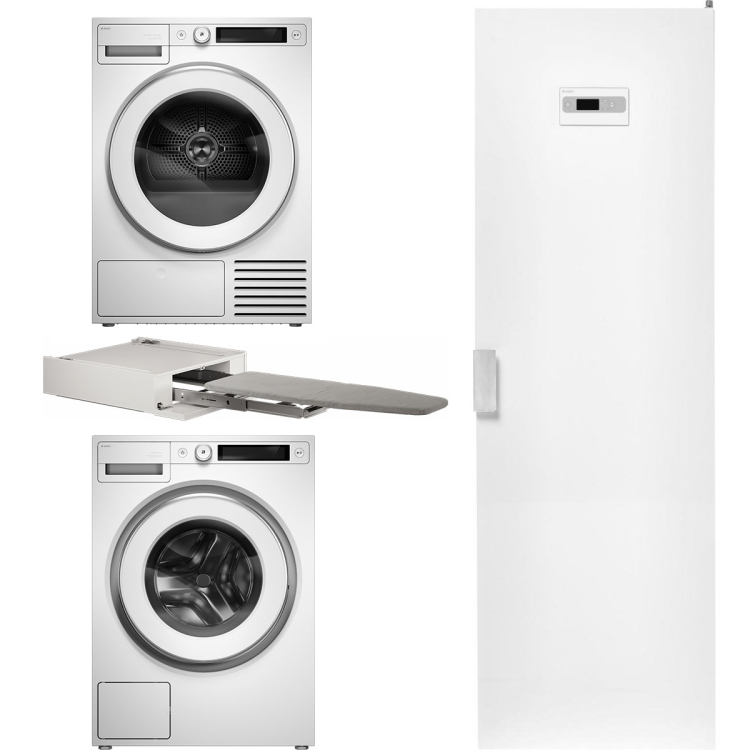 Домашняя прачечная Asko Style комплект №14: W5114RXLW + T510HRXLW.P + DC7784V.W + HI150W