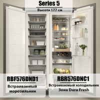 Холодильник Side by Side Asko комплект №2: RBR576DNC1 + RBF576DND1