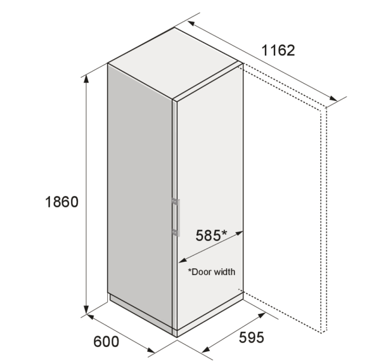 Схема Отдельностоящий морозильник Asko RFF586KNCB1
