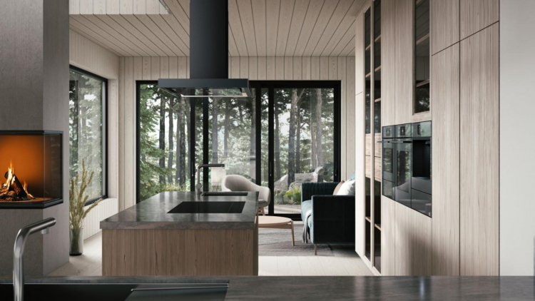 Индукционная варочная панель со встроенной вытяжкой Asko HIHD854GF