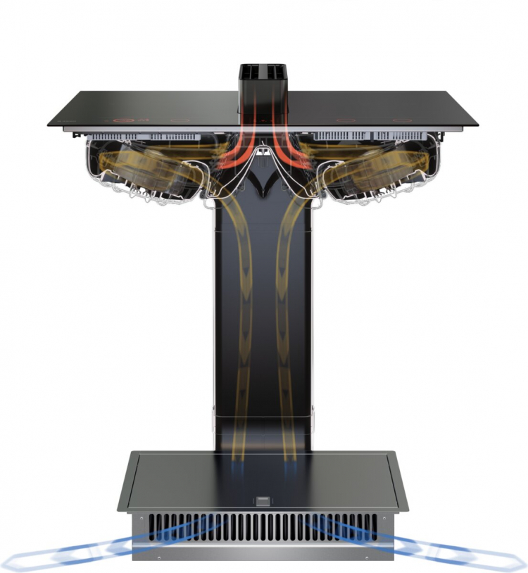 Индукционная варочная панель со встроенной вытяжкой Asko HIHD854GF